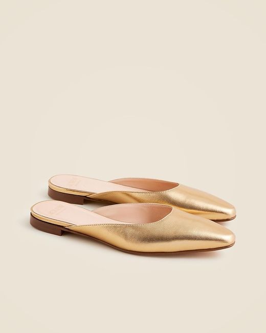 J.Crew Natural Made-In-Italy Mule Flats