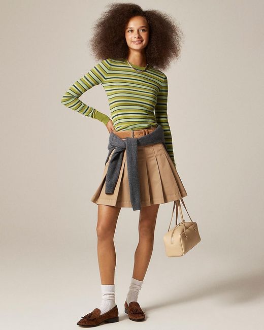 J.Crew Green Carolyn Fitted Crewneck Sweater