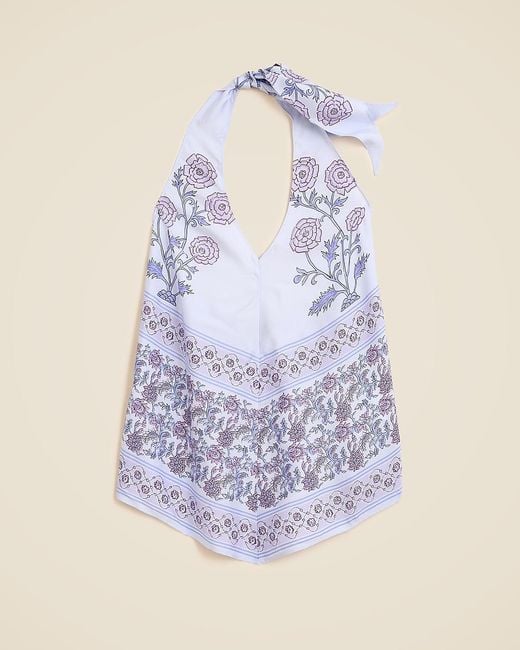 J.Crew Purple Open-Back Halter Top