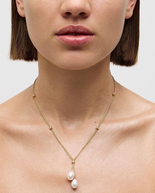J.Crew Natural Freshwater Pendant Necklace