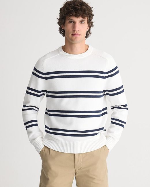 J.Crew White Heritage Cotton Sweater for men