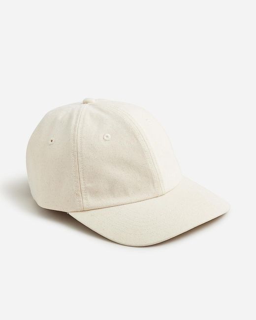 J.Crew White Washed Canvas Baseball Cap for men