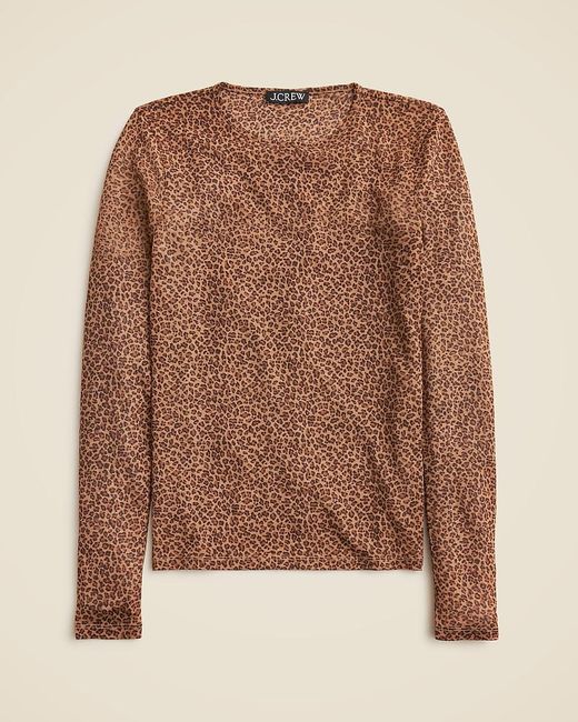 J.Crew Natural Sheer Long-Sleeve Top