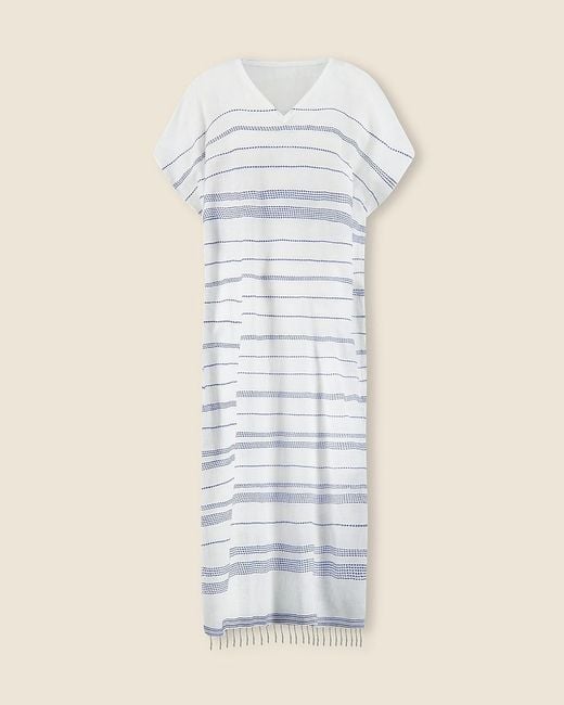 J.Crew White Lemlem Dalila V-Neck Caftan