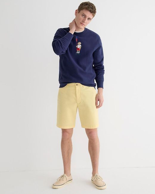 J.Crew Blue 9" Stretch Chino Short for men