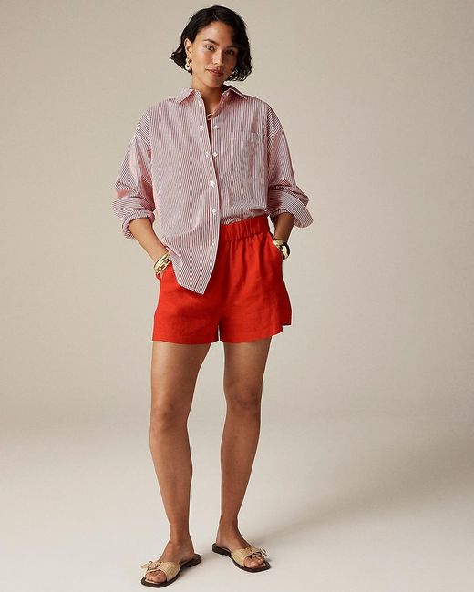 J.Crew Red Étienne Oversized Shirt