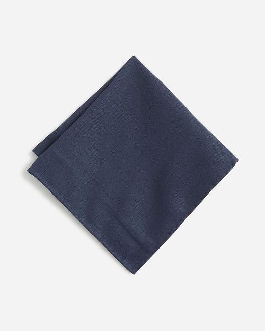 J.Crew Blue Baird Mcnutt Irish Cotton-Linen Blend Pocket Square for men