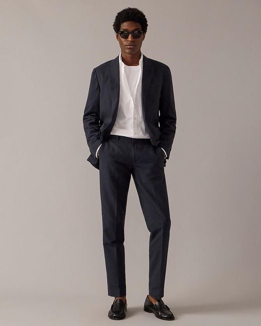 J.Crew Blue Ludlow Slim-Fit Unstructured Suit Jacket for men