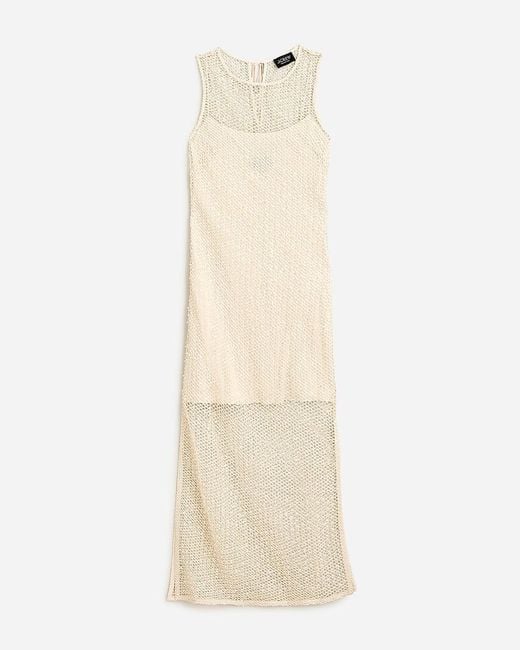 J.Crew Natural Collection Sheer Slip Dress With Pearls