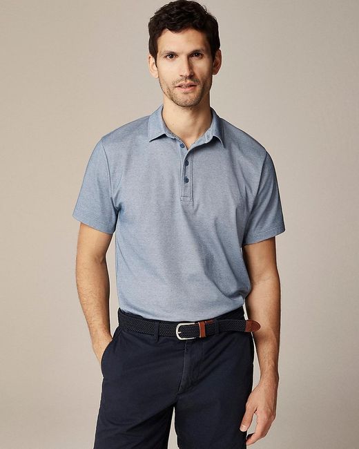 J.Crew Blue Slim Performance Polo Shirt With Coolmax for men