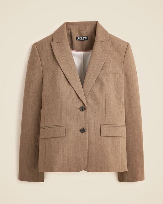 J.Crew Brown Petite Classic Two-Button Blazer