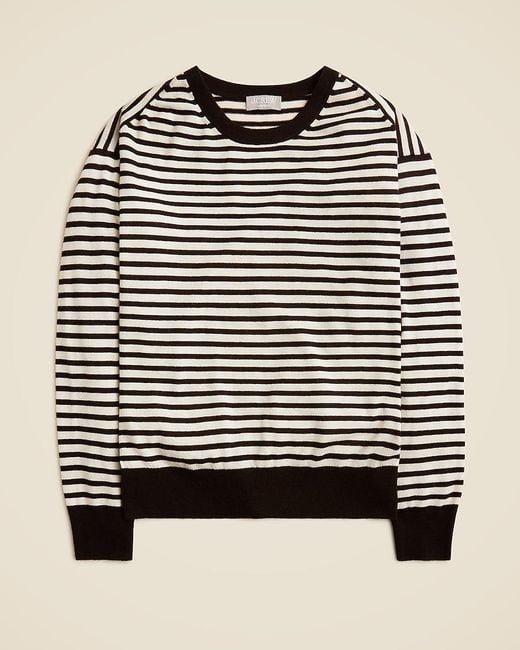 J.Crew Black Featherweight Cashmere Long-Sleeve T-Shirt