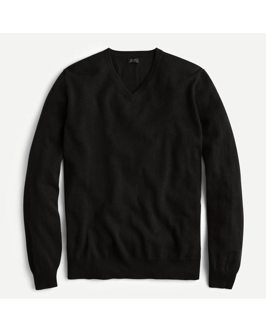 J.Crew Black Cashmere V-neck Sweater for men