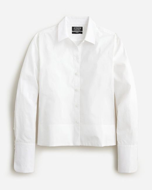J.Crew White Cropped Garçon Shirt