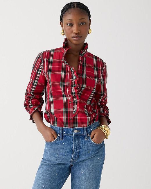 J.Crew Red Cottage Top