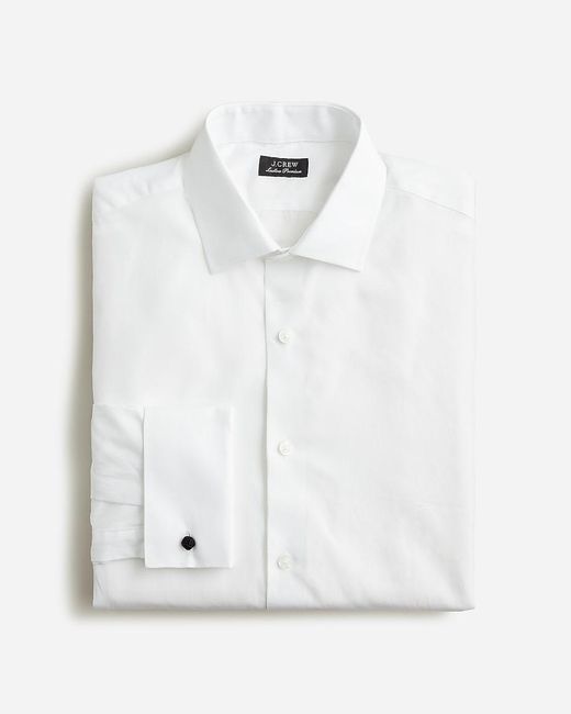 J.Crew White Ludlow Premium Fine Cotton Dress Shirt With French Cuffs for men