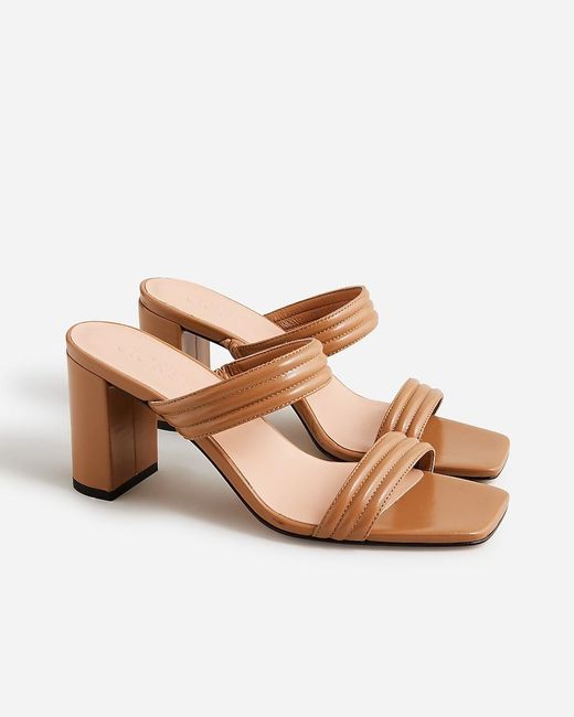 J.Crew Natural Evelyn Double-Strap Heels