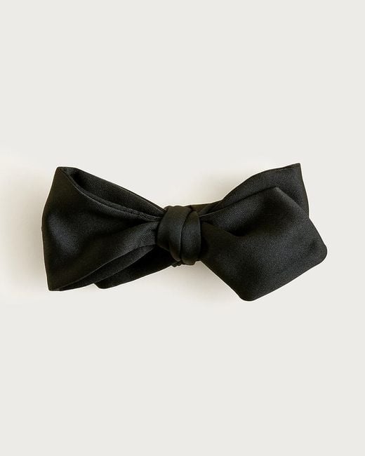J.Crew White Italian Matte Satin Point Bow Tie for men