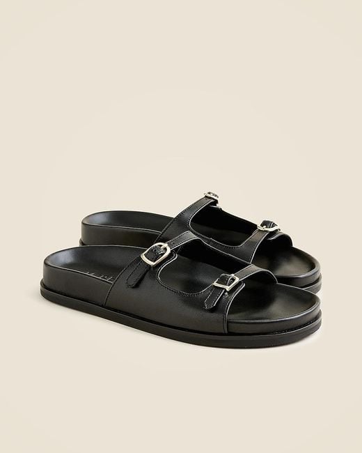 J.Crew Black New Colbie Buckle Sandals