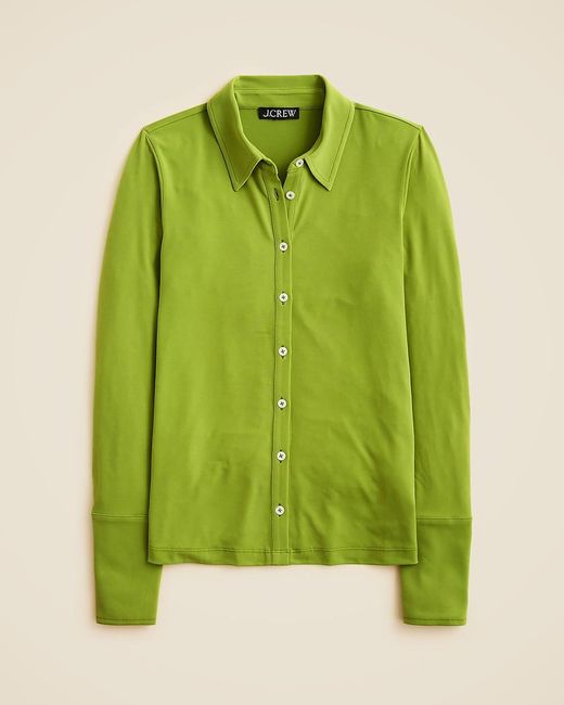 J.Crew Green Button-Up Shirt
