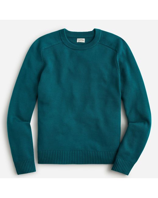 J.Crew Green Heritage Cotton Crewneck Sweater for men