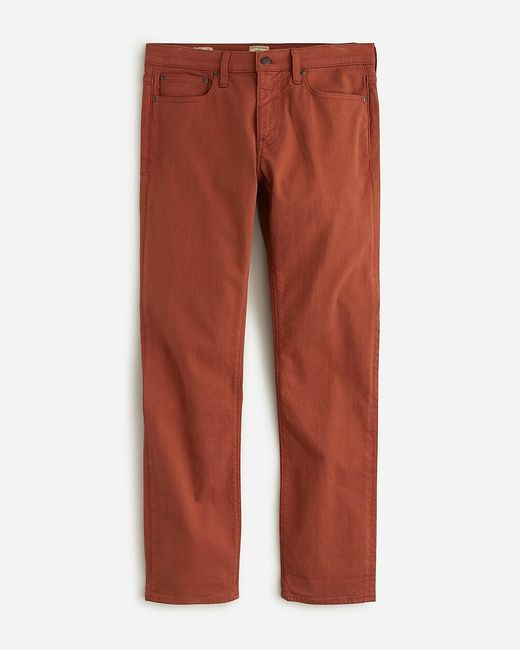 J.Crew Red 484 Slim-Fit Garment-Dyed Five-Pocket Pant for men