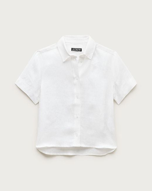 J.Crew White Gamine Button-Up Shirt