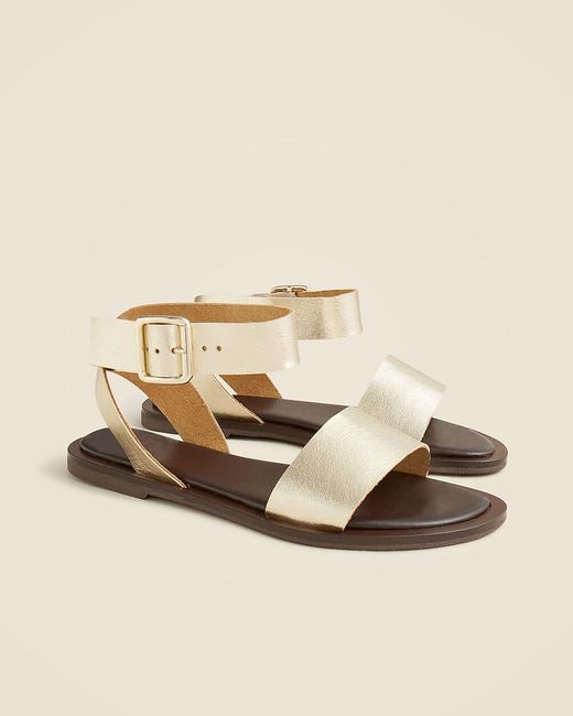 J.Crew Blue Carsen Made-In-Italy Ankle-Strap Sandals