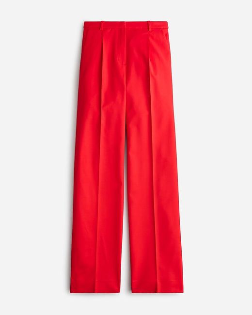 J.Crew Red Wide-Leg Essential Pant