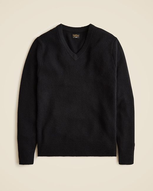 J.Crew Black Relaxed Midweight Cashmere V-Neck Sweater for men