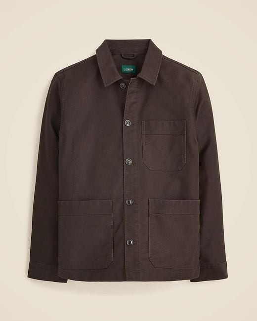 J.Crew Brown Cotton Moleskin Chore Jacket for men