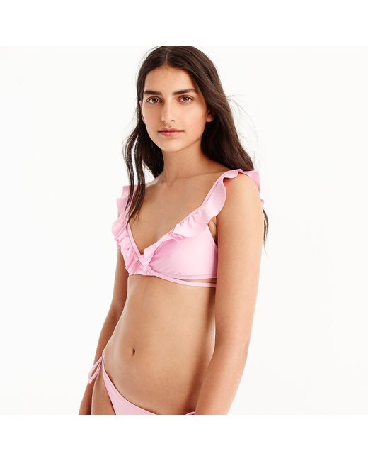 Ruffle wrap sales bikini top