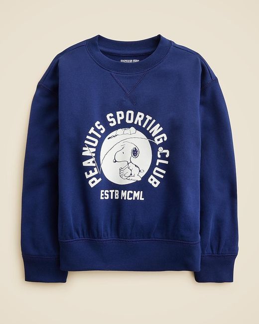 J.Crew Blue "Peanuts X Crewcuts "Sporting Club" Graphic Sweatshirt" for men