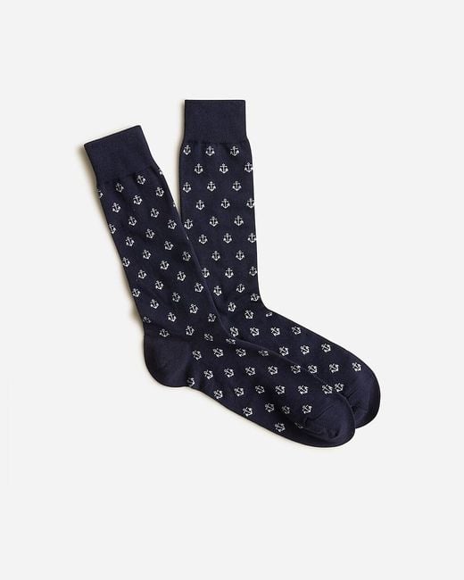 J.Crew Blue Anchor Socks for men