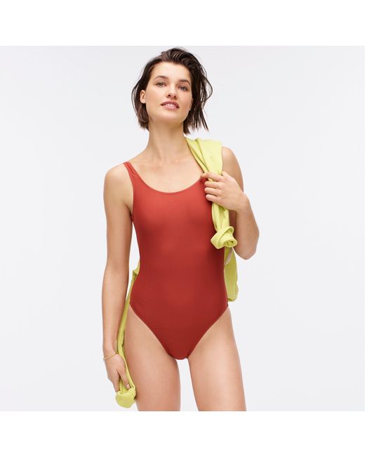 Scoop Tie Back Shaping One-Piece Swimsuit - Fabletics Canada
