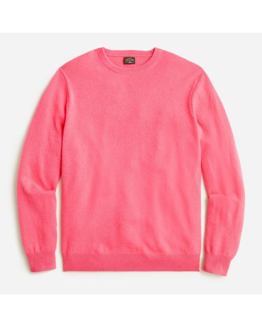 J.Crew Pink Cashmere Crewneck Sweater for men