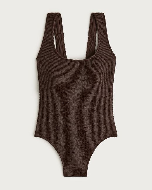 J.Crew Brown Claudia Scrunchie One-Piece