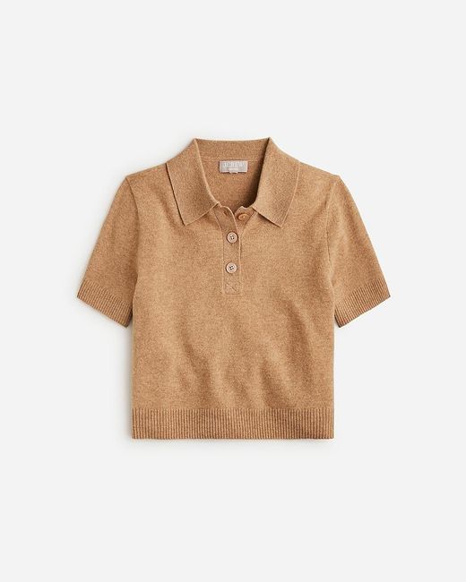 J.Crew Brown Cashmere Cropped Sweater-Polo