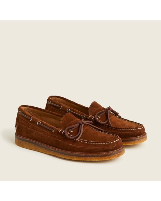 J.Crew Camden Crepe-sole Slip-ons In English Suede in Brown for Men - Lyst
