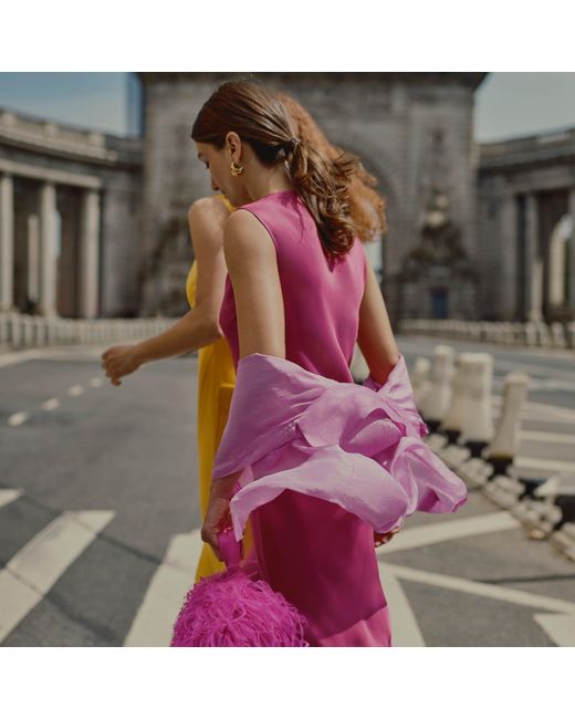 J.Crew Collection Santorini Bag With Feathers in Pink Lyst