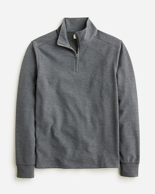 J.Crew Gray Seaboard Soft-Knit Half-Zip Pullover for men