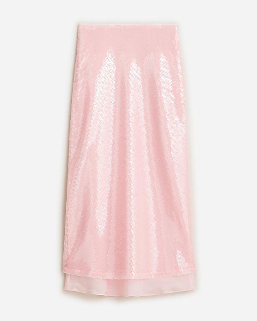 J.Crew Pink Limited-Edition Anna October X Sequin Skirt
