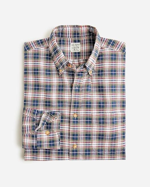 J.Crew Gray Broken-In Organic Cotton Oxford Shirt for men