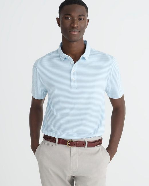 J.Crew White Performance Polo Shirt With Coolmax for men