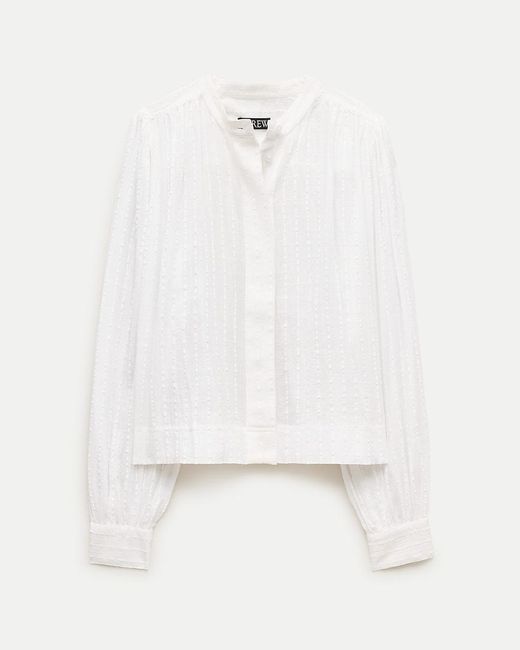 J.Crew White Button-Front Blouse