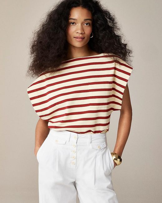 J.Crew Brown Boatneck Muscle T-Shirt
