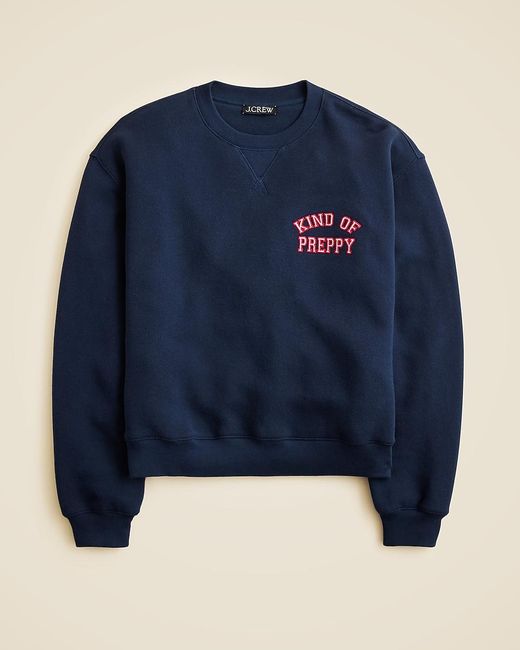 J.Crew Blue "Classic-Fit "Kind Of Preppy" Graphic Crewneck