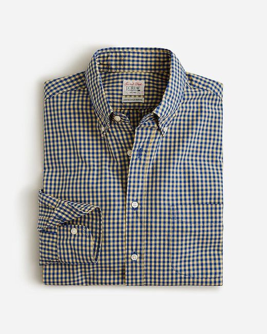 J.Crew Gray Secret Wash Cotton Poplin Shirt for men