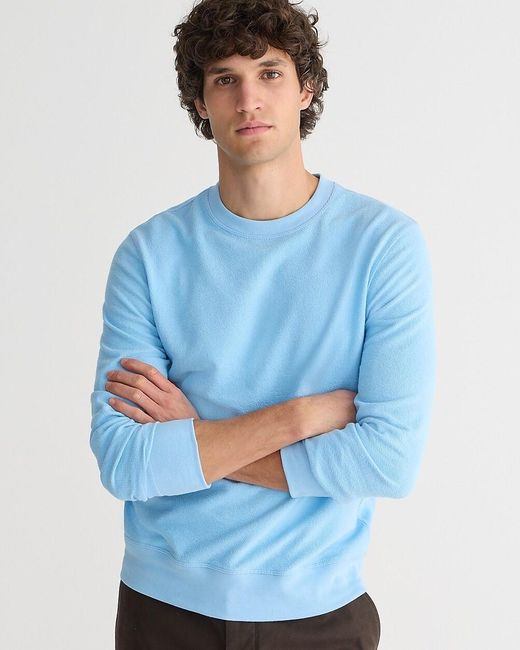 J.Crew Blue Long-Sleeve Textured Sweater-Tee for men