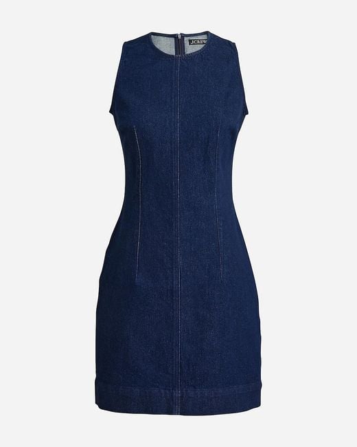 J.Crew Blue Fitted Denim Mini Dress